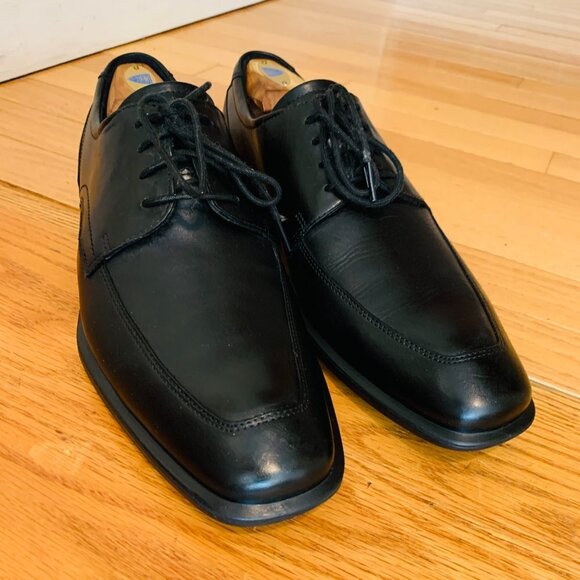 Ecco | Shoes | Ecco Mens Calcan Apron Toe Tie Black Dress 